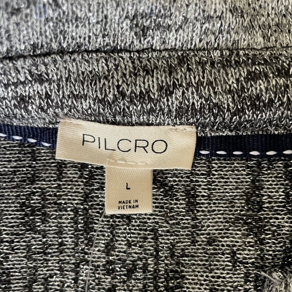 Pilcro Gray Sequin Oversized Button Down Shirt - Picture 6 of 8